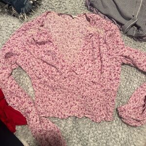 Astr Pink Floral Top